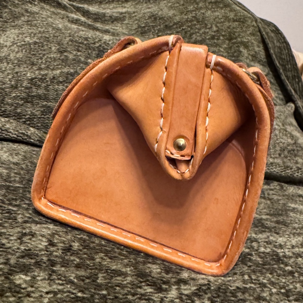 Leather calf hair cow print vintage bag - Picture 2 of 7